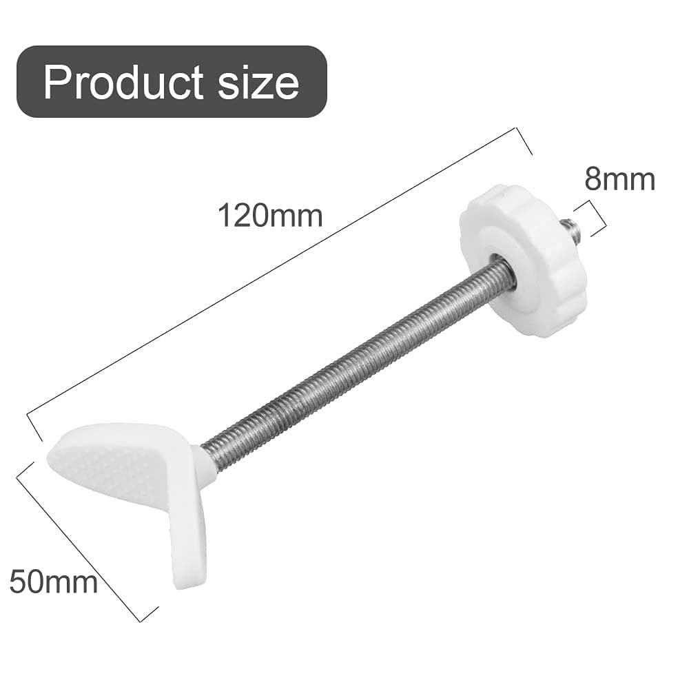 Sungrace 2 Pack Extra Long Y Spindle M8 Stair Banister Baby Gate Adaptors for Dreambaby Pressure Mounted Security and Pet Safety Gates (White, 8mm)