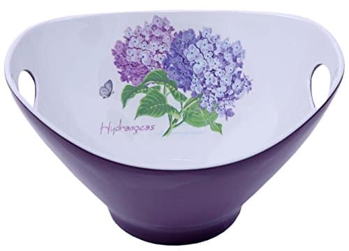 Shall Housewares International Melamine Salad Bowls, Hydrangea, 9"