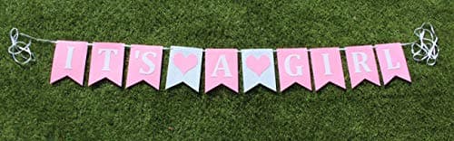 Gihanga It's A Girl Banner for Baby Shower Party Decoration Big Sale Pink and White