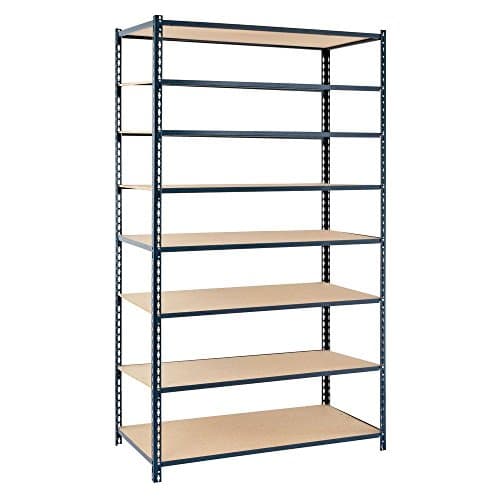 Edsal 8-Shelf Boltless Steel Shelving Unit in Gray | 84 in. H x 48 in. W x 12 in. D