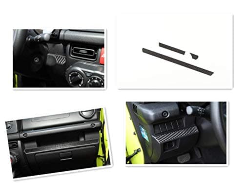 Landparts Carbon Fiber Grain Center Console Decorative Strip Trim Cover for Suzuki Jimny 2019+