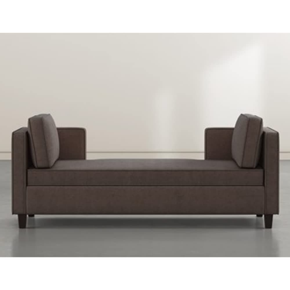 MTK WOOD PLAZA Circa Velvet 76" Settee Chaise Longues for livingroom Bedroom Office (Brown)