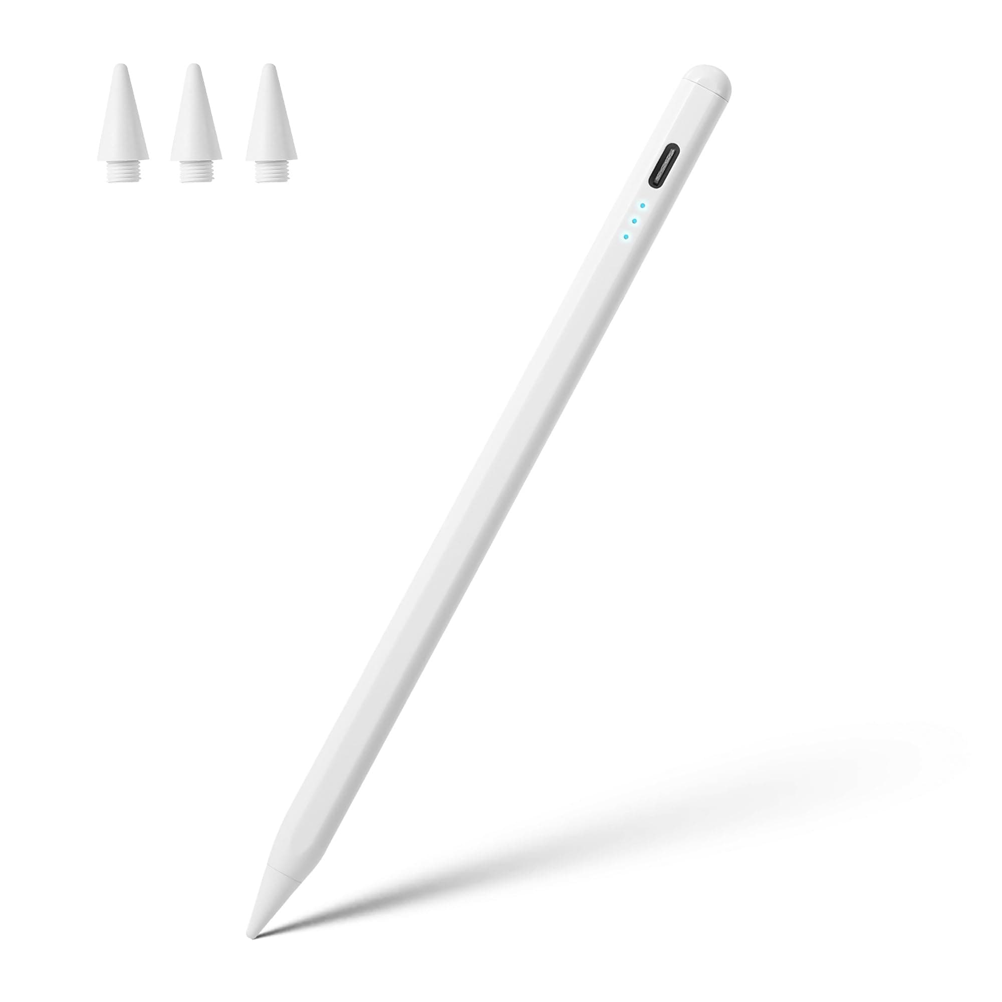 Stylus Pen for iPad A16 11th 10th 9th 8th 7th 6th Generation, iPad Pro 12.9 11 13 inch M4, iPad Air M3 M2 5th 4th 3rd Gen, iPad mini 6 5, for Apple Pencil Pro 1st 2nd Gen Alternative (White)