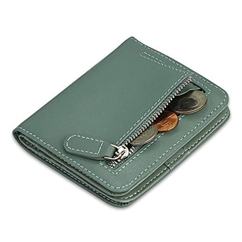 FUNTOR Small Wallets for Women, Ladies Small Compact Bifold Pocket RFID Blocking Genuine Leather Wallet for Women