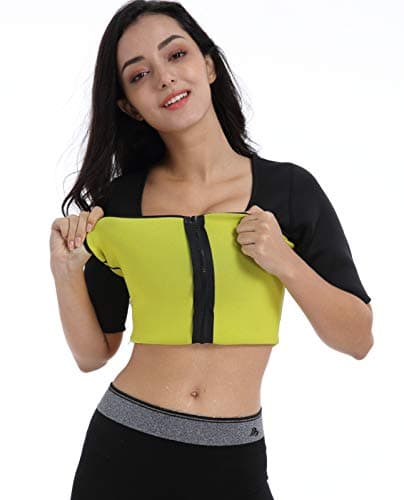Ausom Hot Womens Slimming Shaper T Shirt Thermo Exercise Workout Sauna Suit Abdominal Trainer Body Fat Burner for Weight Loss