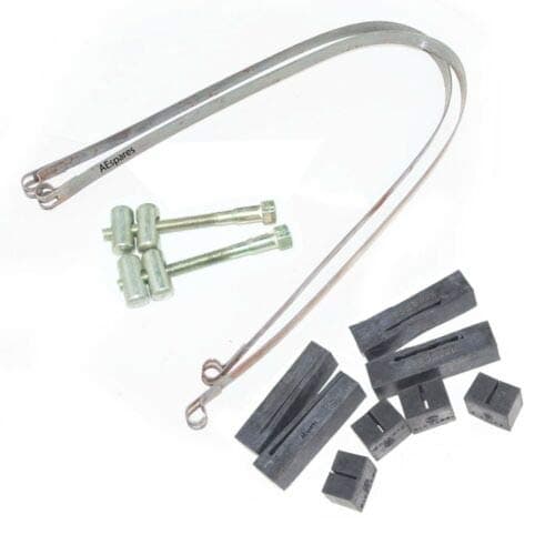 Lambretta Petrol Tank Straps Belt with Trunnions Bolts & Buffer Rubbers