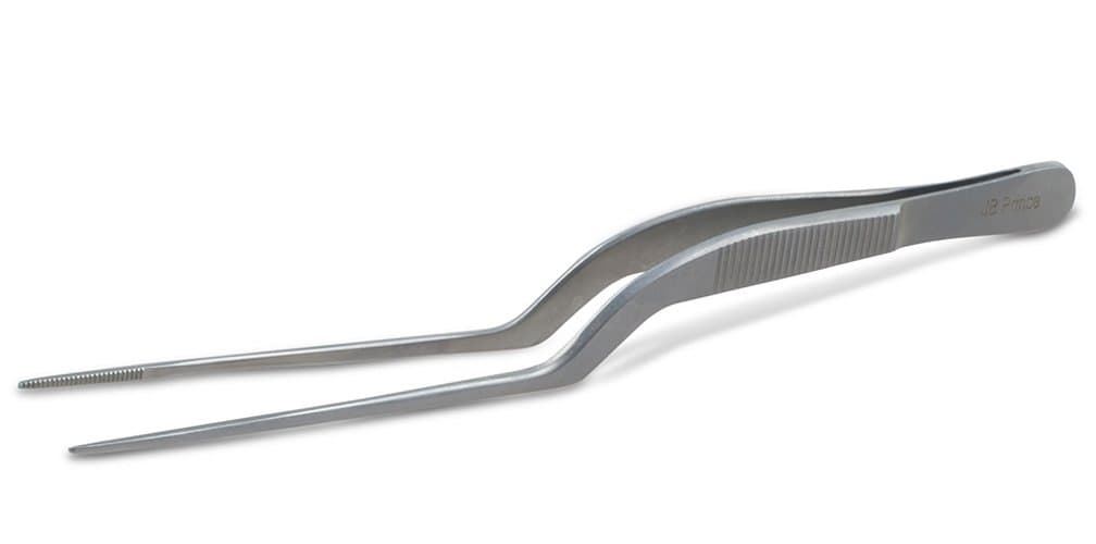 J.B. Prince U924 B Offset Fine Point Tweezers, 6.5-Inch