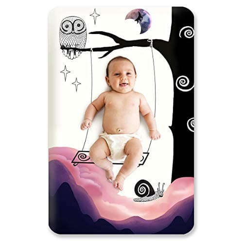 BROLEX Stretchy Fitted Pack n Play Playard Sheet Set Portable Mini Crib Sheets,Convertible Playard Mattress Cover,Ultra Soft Material,Dream Swing