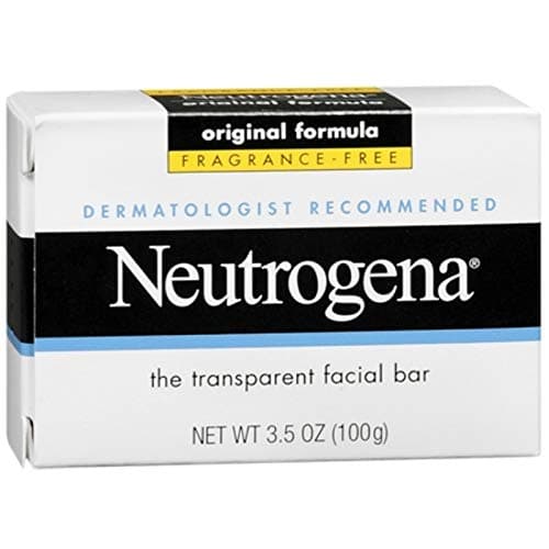 Neutrogena Original Fragrance-Free Facial Cleansing Bar with Glycerin, Pure & Transparent Gentle Face Wash Bar Soap, Free of Harsh Detergents, Dyes & Hardeners, 3.5 oz (Pack of 10)