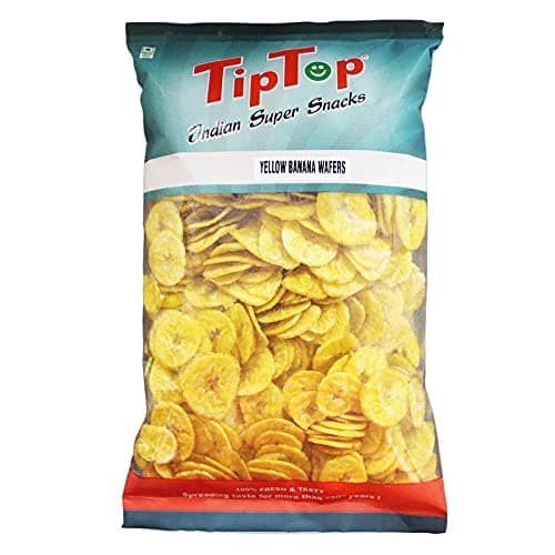 Tip Top Foods Banana Chips 1kg Chips Fresh Crispy Banana Wafers Chips | Classic Salted Flavour Indian Snack Ready to eat Snack (1Kg)