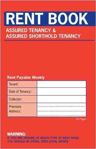 County Stationery Rent Book 16 Page Assured Tenancy and Assured Shorthold Tenanacy Book - C237