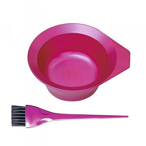 Aeiniweraabbcc HlpiAMok Yasirona Metallix 'Non-Slip' Tint Bowl & Brush Set - Metallic Pink