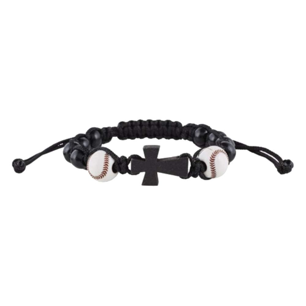 Sports Rosary BraceletMy Sports Athlete Rosary Bracelet with Wood Cross Pendant, 7 1/2 Inch