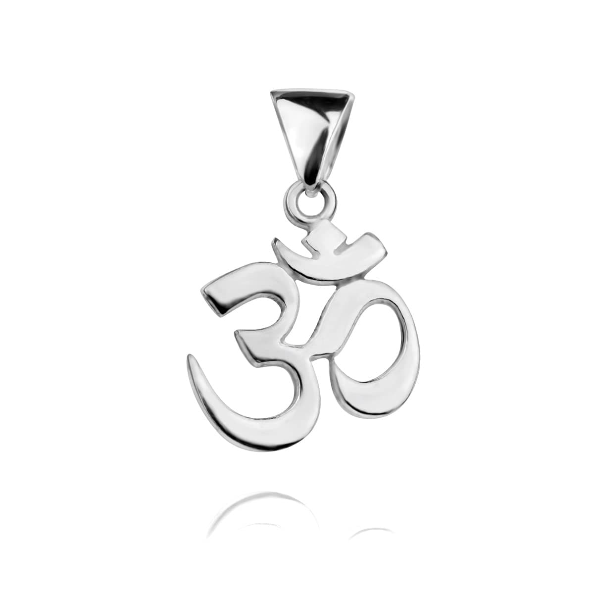 Om Ohm Pendant Sterling Silver 925 Chakra Namaste Healed Buddha Yoga Spiritual Jewelry