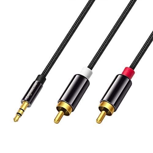 3.5mm AUX Audio Cable - 3.5mm to 2 RCA Stereo Audio Cable for 2.1/7.1 External Gaming Sound Adapter
