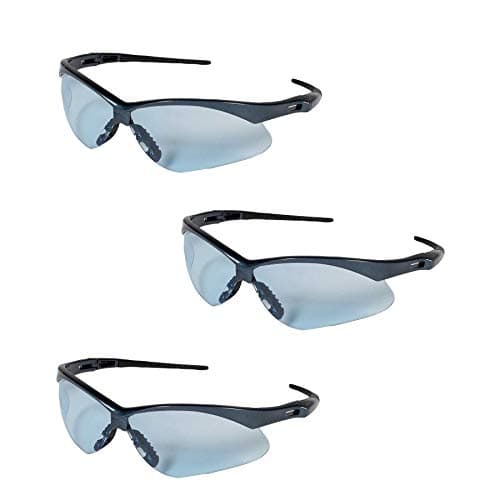 Jackson Safety V30 19639 Nemesis Safety Glasses (3 Pair) (Blue Frame with Light Blue Lens)