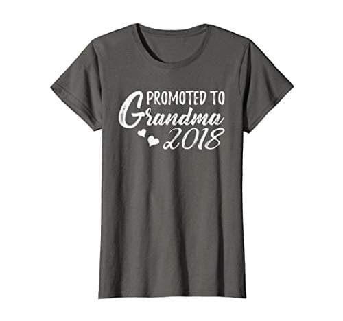 Womens Promoted to Grandma 2018 T-Shirt - New Grandma Gift