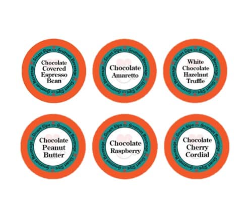 Smart Sips Chocolate Obsession Coffee Pods – 24 Count Variety Pack with Chocolate Peanut Butter, Raspberry, Espresso Bean & More – Compatible with Keurig K-Cup Brewers