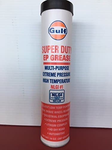 Gulf 344011-1 Super Duty EP High Temperature Bearing Grease, NLGI Grade #1, Lithium Complex Based, Red