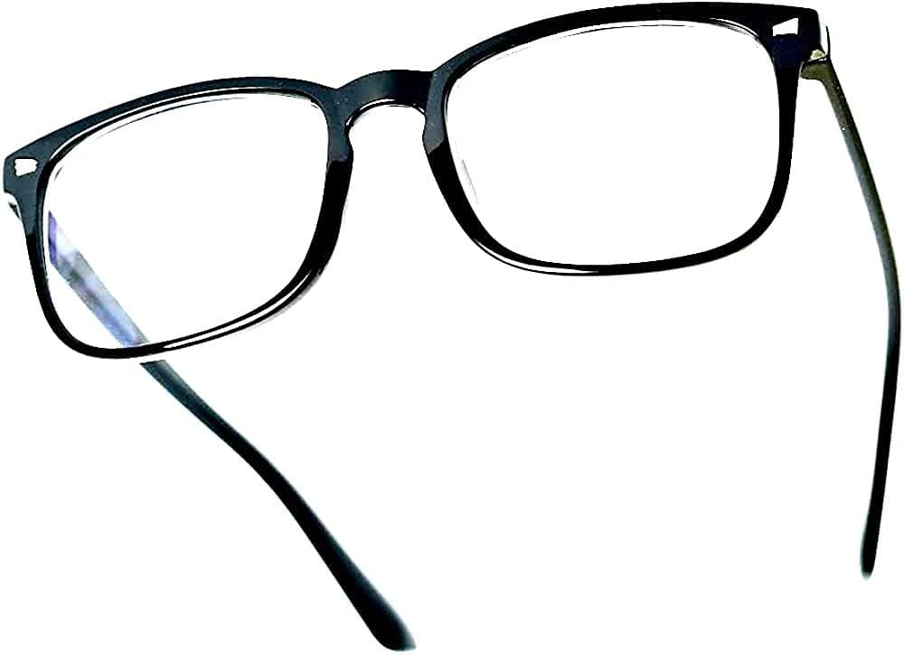 Hanley Blue Light Blocking Glasses - Anti Eye Strain, UV & Glare Filter, Comfort Fit Computer/Gaming Eyewear for Men & Women, Black