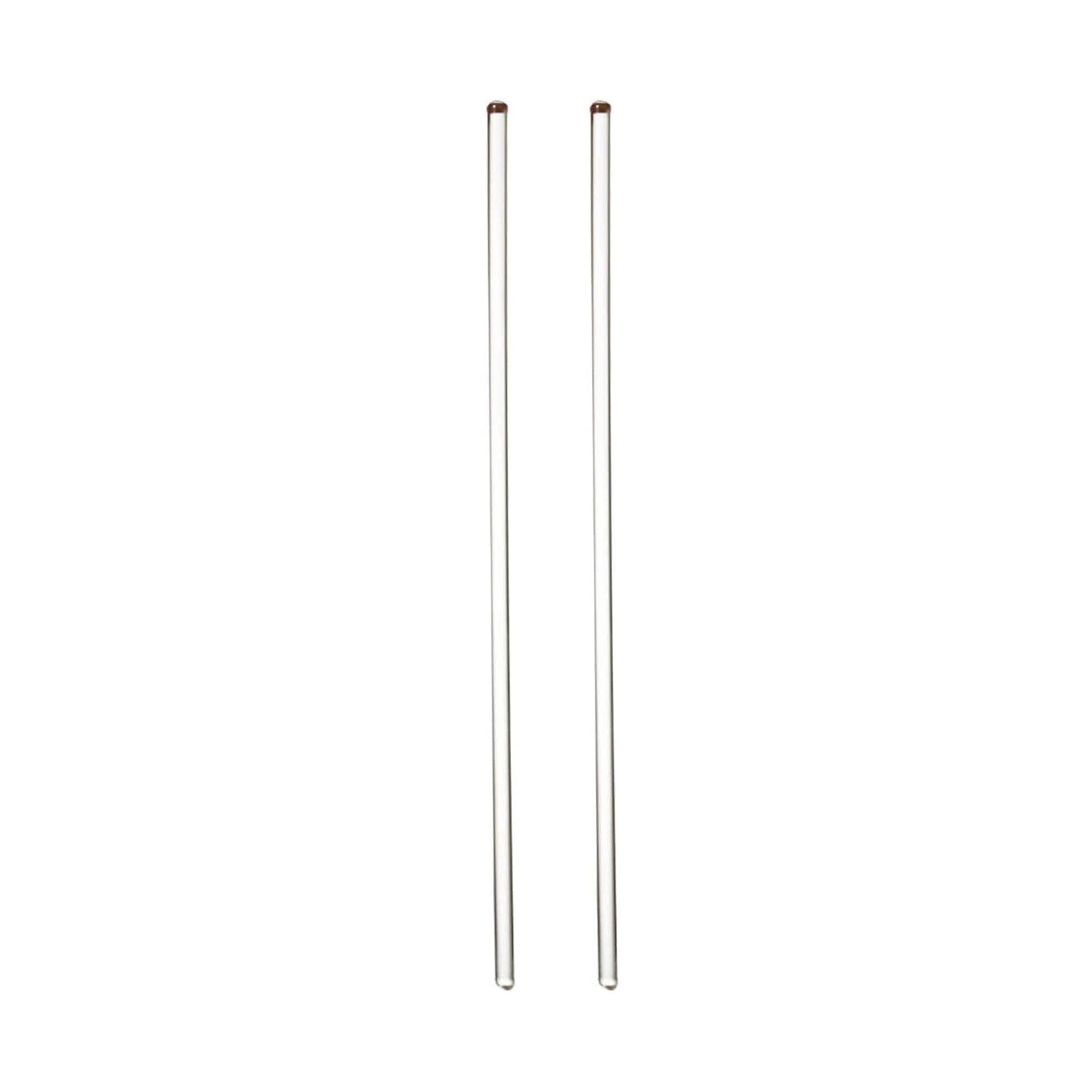 Glass Stirring Rod | with Different Size | Home Brewing Round Head Stick | High Hardness, High Melting Point | Multifunction Bar Tool (33cm (2 Pcs))