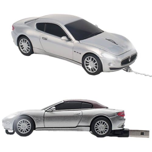 Click Car CCB-MASERATI-WDM-8GB Maserati Wired Optical Mouse and 8GB USB Bundle, Silver