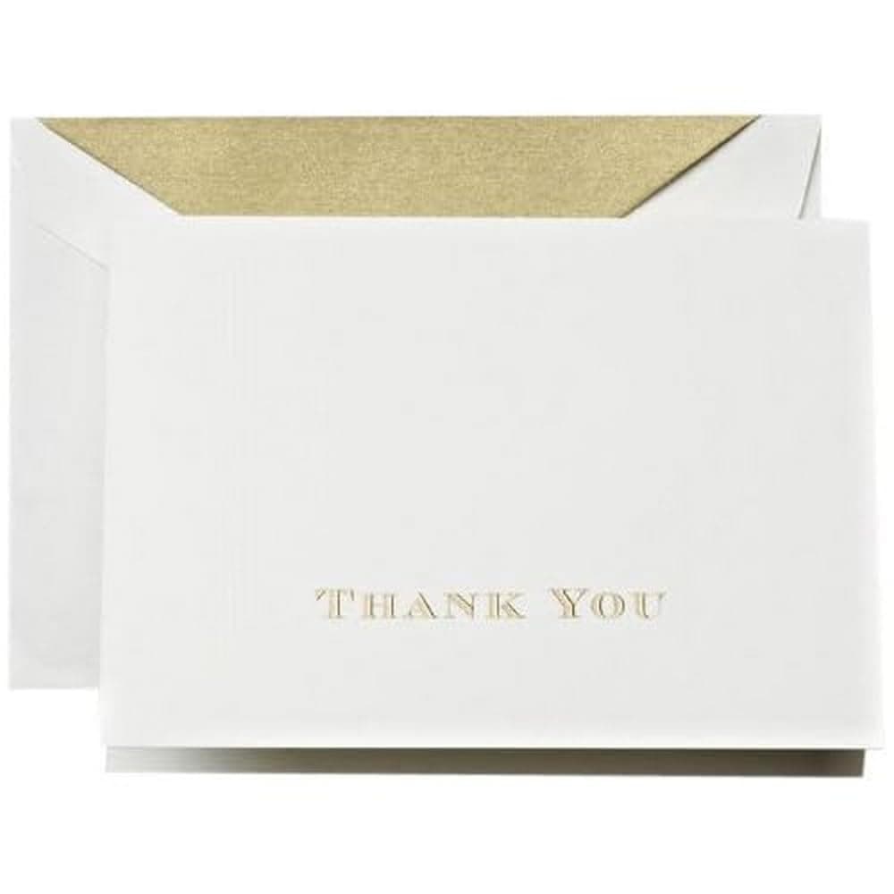 Crane & Co. Gold Hand Engraved Thank You Notes (CT1308)