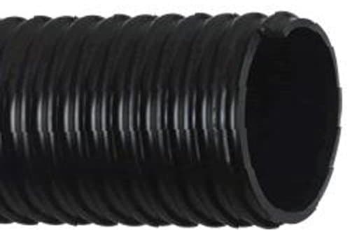 Kanaflex SBR Rubber Heavy Duty Abrasive Resistant Suction Hose, Black, 3" Hose ID, 3.5" Hose OD, 100' Length