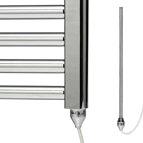 Richmond Radiators Electric PTC Towel Rail Heating Element White & Chrome, Chrome, 600W