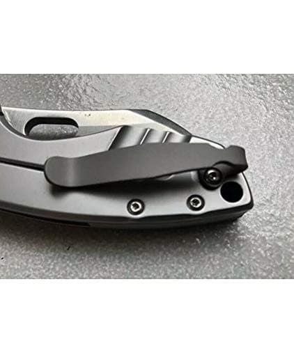 Gray Titanium Deep Carry Pocket Clip For CRKT PILAR 5311 5315 5311G 5315G knife