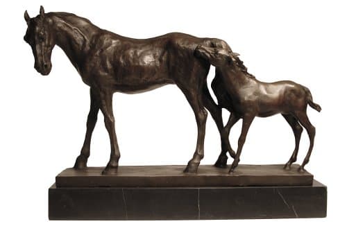 Bronze Family of Horses Sculpture