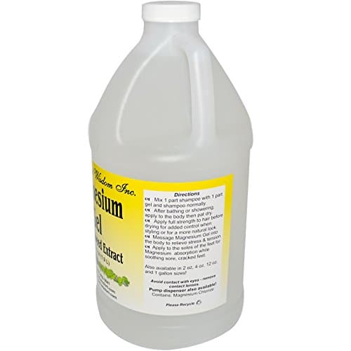 Health and Wisdom Pure Magnesium Gel with Seaweed Extract - Topical Muscle & Joint Relief- Natural and Pure Skin & Scalp Moisturizing - Enhanced Absorption - 64 Fl oz