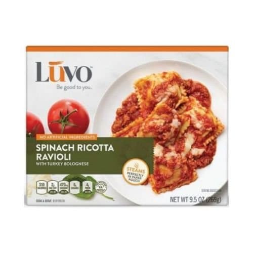 LUVO Entree Spinach Ricotta Ravioli, 9.5 Ounce (Pack of 8)
