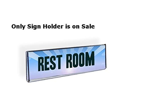 Acrylic Wall Mount Sign Holder 5.5W x 2.5H Inches with Adhesive Tape - Lot of 10