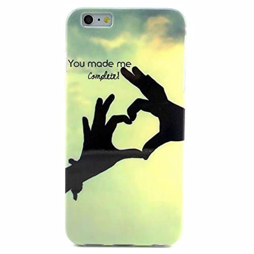 Wandeneng TPU Hand Back Soft Gel Cover Case for Apple Iphone 6 4.7"