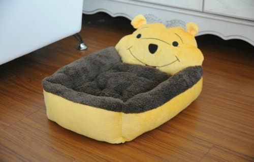 Cartoon Pet Bed Small Winnie the Pooh 18x16 inch Yellow