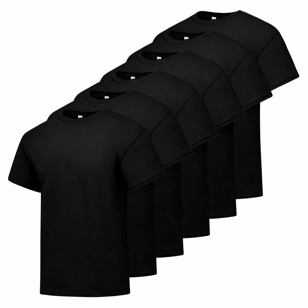 Men's Short Sleeve T-Shirt Pack, Big & Tall, Crewneck Cotton T-Shirts for Men, Value Packs