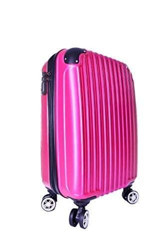 JLY Suitcase - Lightweight and Resistant - 4 Wheels - Free Beau Perry Bag for Life (20 Inch, Pearl Red)