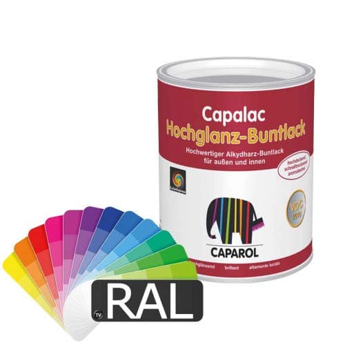Caparol Capalac stained varnish 750ml RAL 9005 Jet Black Semi-gloss