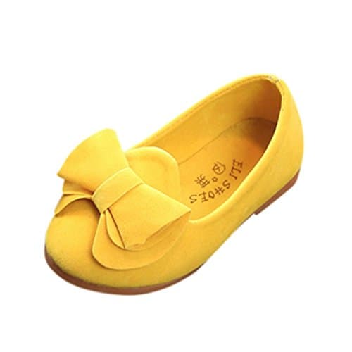 LNGRY Shoes,Toddler Kids Baby Girls Bowknot Slip On Mary Janes Casual Loafers Lazy Flats Shoes