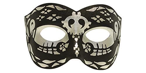 Success Creations Zombie Masquerade Mask Black Silver