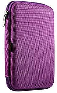 NavitechPurple Hard Protective EVA Case Cover Compatible with ECVILLA KMAX 7-Inch | Denver TAQ-70312 7-Inch | Fenghong Q88 7 Inch