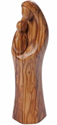 Olive Wood Our Lady Statue. Our Lady and Child Wood Statue. 20 cms in Height