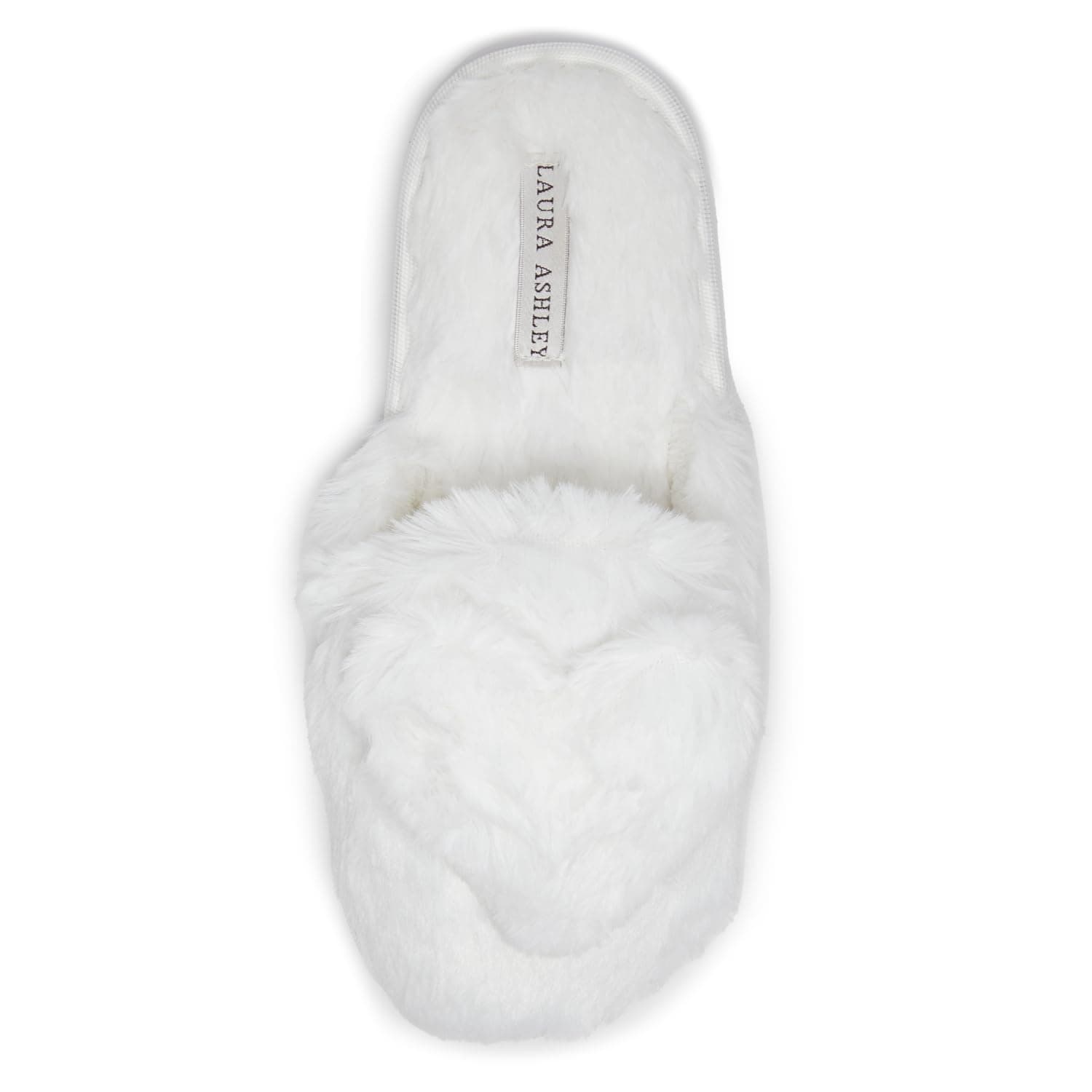 Women's Slippers, Plush Faux Fur Memory Foam Scuff Slide Slippers, Heart Slip On Slippers for Women - Ladies Indoor House/Bedroom Shoes