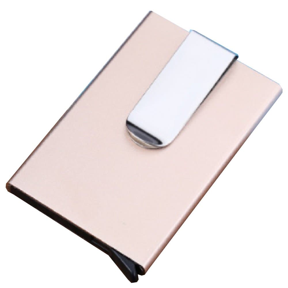Smart Money Clip Slim Wallet and Credit Card Holder for Men RFID Blocking Pink