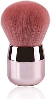 Daubigny Foundation Brush, Large Pink Powder Brush Flat Arched Premium Durable Kabuki Makeup Brush Perfect For Blending Liquid,Cream and Flawless Powder,Buffing, Blending,Concealer …