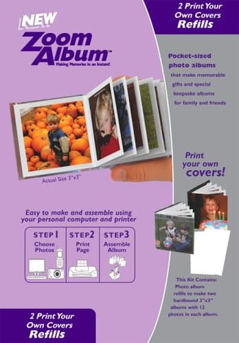 Zoom Album Two 3x3" Photo Covers Refill