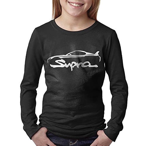 1992-02 Toyota Supra Exotic Car Boys&Girls Long Sleeve T Shirt Black