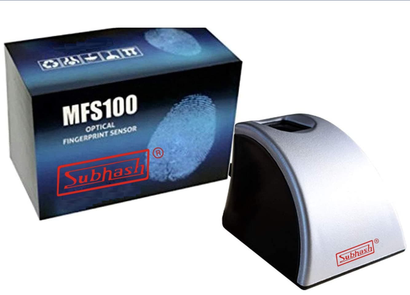 MFS100 Mantra Biometric Fingerprint Scanner SUBHASH (Grey) (Pack of 1)