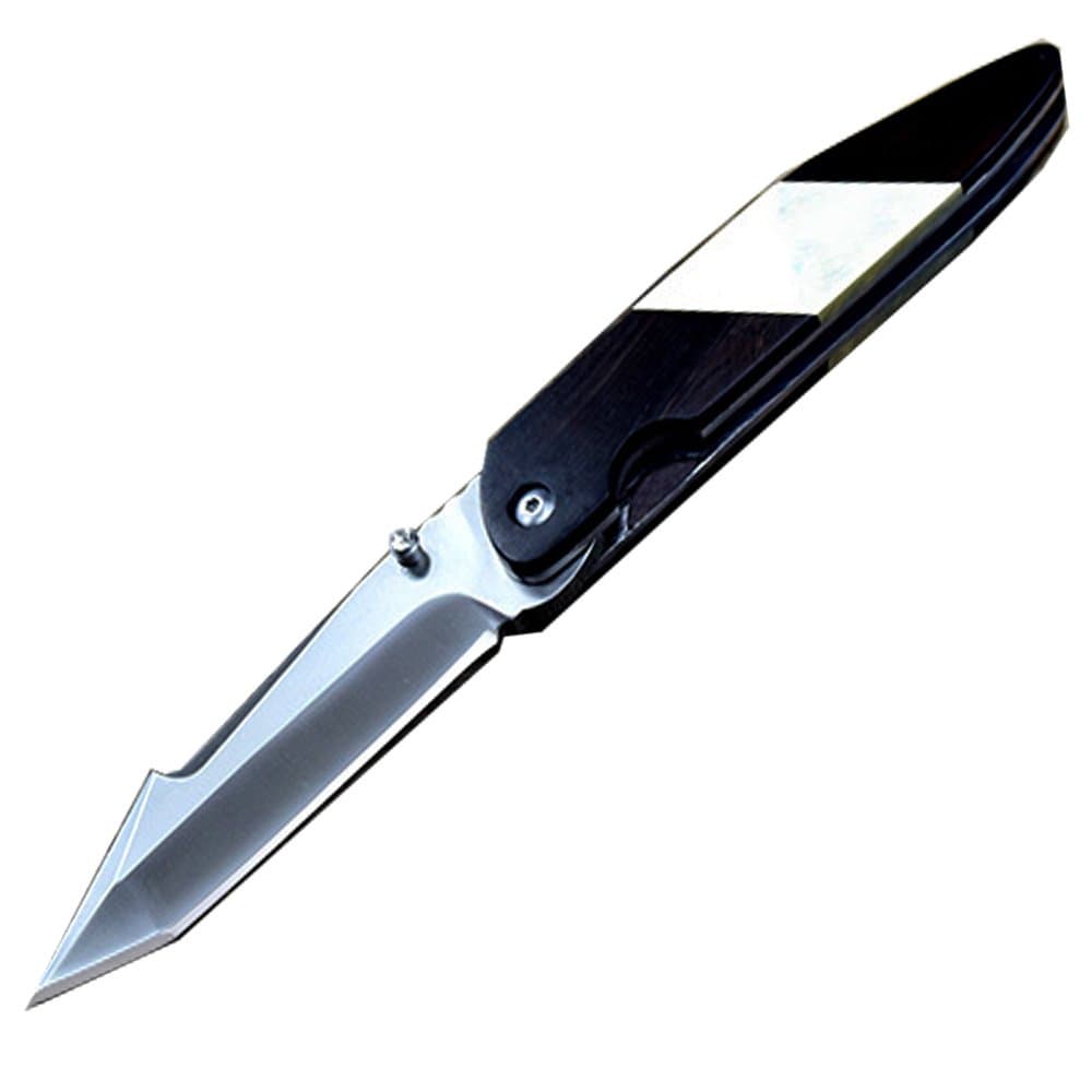 D2 steel outdoor tool high hardness large folding knife field survival self-defense small non-straight knife knife knife fruit knife